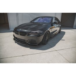 Накладка сплиттер на передний бампер Вариант3 на BMW 5 F10 / F11 M-Pack